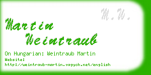 martin weintraub business card